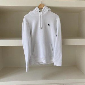 Men's Soft Abercrombie & Fitch White Hoodie. Size Small.